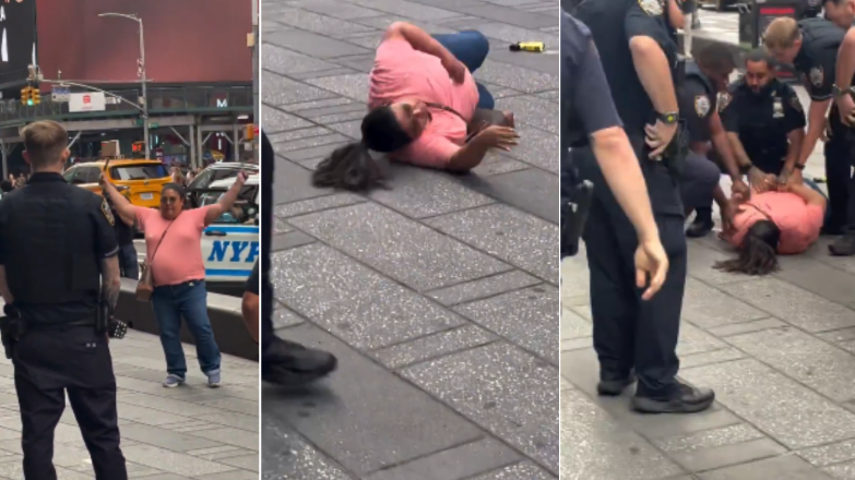 Policia e New York’ut qëllon me armë gruan e cila theri me thikë dy persona, njëri nga ta vdiq