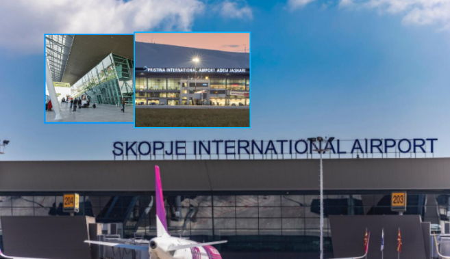 Aeroporti i Shkupit ende çalon pas atij në Tiranë dhe Prishtinë